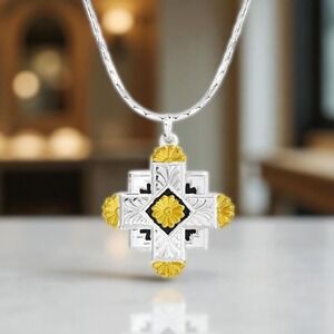 Montana Silversmiths Fine Silver Western Cross Necklace Retail $70 -‎ NEW